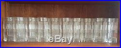 Ralph Lauren Glen Plaid Highball Crystal Glasses Set of 21