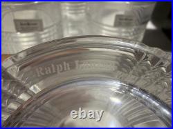 Ralph Lauren Glen Plaid Old Fashioned Glasses Set of 4 New Crystal Barware WOW