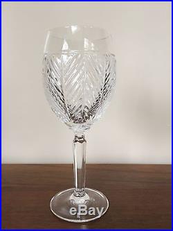 Ralph Lauren HERRINGBONE Crystal 8 ¾ Water Goblet Set of Four