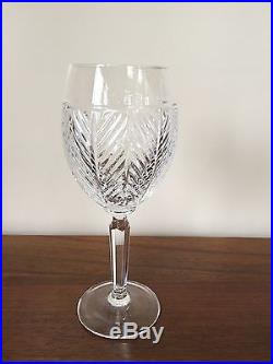 Ralph Lauren HERRINGBONE Crystal 8 ¾ Water Goblet Set of Four
