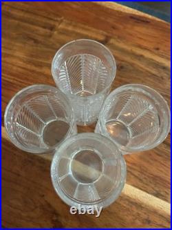 Ralph Lauren Herringbone Crystal/Tall Glasses Set of 4 6.25