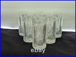 Ralph Lauren Herringbone Highball SET OF 6 EUC Free Shipping