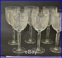 Ralph Lauren Herringbone Water Glasses-straight Sides Set Of 6