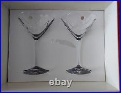 Ralph Lauren Royalton Crystal Martini Glasses 2 piece set 10 oz. (NEW IN BOX)