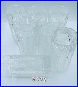 Ralph Lauren Tall drinking glasses herring pattern 7