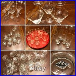 Rare 68 piece Mid-Century Modern Bamboo Glassware Noritake & Sasaki Bar Set