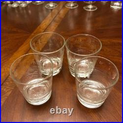 Rare 68 piece Mid-Century Modern Bamboo Glassware Noritake & Sasaki Bar Set