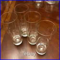 Rare 68 piece Mid-Century Modern Bamboo Glassware Noritake & Sasaki Bar Set