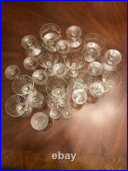 Rare 68 piece Mid-Century Modern Bamboo Glassware Noritake & Sasaki Bar Set