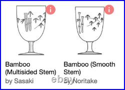 Rare 68 piece Mid-Century Modern Bamboo Glassware Noritake & Sasaki Bar Set