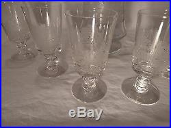 Rare 8 Pc Heisey 4027/4002/467 Christos Crystal Etched Tally Ho Decanter Set- Nr