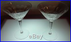 Rare GREAT Waterford Crystal COLLEEN (2010)Set of 2 Martini Glasses 6 IRELAND