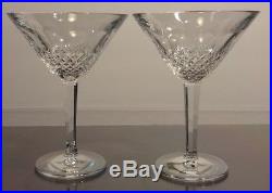 Rare GREAT Waterford Crystal COLLEEN (2010)Set of 2 Martini Glasses 6 IRELAND