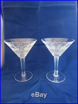 Rare GREAT Waterford Crystal COLLEEN Set of 2 Martini Glasses 6 1/8 IRELAND