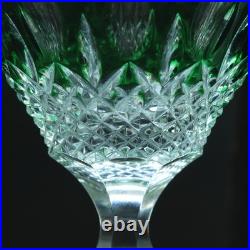 Rare SET of 2 Waterford Clarendon Emerald Green Crystal Martini Glasses