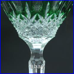 Rare SET of 2 Waterford Clarendon Emerald Green Crystal Martini Glasses