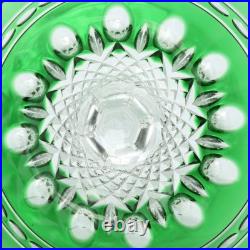 Rare SET of 2 Waterford Clarendon Emerald Green Crystal Martini Glasses
