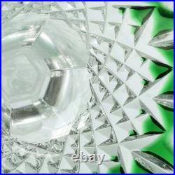 Rare SET of 2 Waterford Clarendon Emerald Green Crystal Martini Glasses