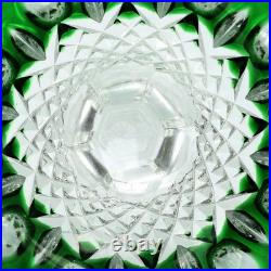 Rare SET of 2 Waterford Clarendon Emerald Green Crystal Martini Glasses