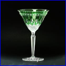 Rare SET of 2 Waterford Clarendon Emerald Green Crystal Martini Glasses