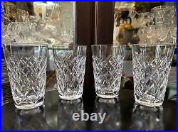 Rare Stunning Set of 4 WATERFORD CRYSTAL Tyrone (Cut) 12 Oz Flat Tumbler MINT