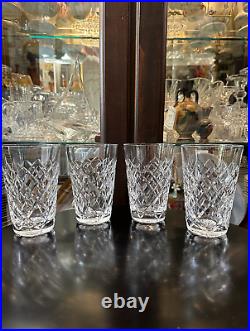 Rare Stunning Set of 4 WATERFORD CRYSTAL Tyrone (Cut) 12 Oz Flat Tumbler MINT