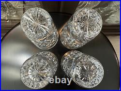 Rare Stunning Set of 4 WATERFORD CRYSTAL Tyrone (Cut) 12 Oz Flat Tumbler MINT