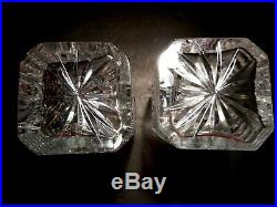 Rare VINTAGE Waterford Crystal TANTALUS Set of 2 Square Decnaters 9 5/8