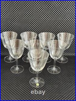 Rare Vintage 1950s Seneca Starburst Crystal Glassware Set 21pc Mid Century Elegt