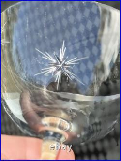 Rare Vintage 1950s Seneca Starburst Crystal Glassware Set 21pc Mid Century Elegt