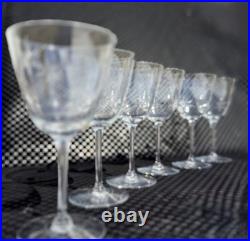 Rare Vintage 1950s Seneca Starburst Crystal Glassware Set 21pc Mid Century Elegt