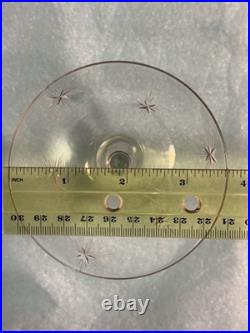 Rare Vintage 1950s Seneca Starburst Crystal Glassware Set 21pc Mid Century Elegt