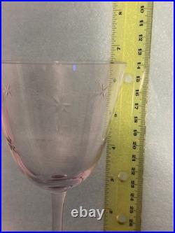 Rare Vintage 1950s Seneca Starburst Crystal Glassware Set 21pc Mid Century Elegt