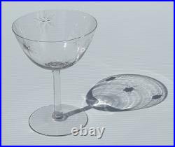 Rare Vintage 1950s Seneca Starburst Crystal Glassware Set 21pc Mid Century Elegt