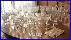 Rare Vintage Service 12 Plus ROYAL DOULTON Carlyle Crystal Glasses Stemware Lot