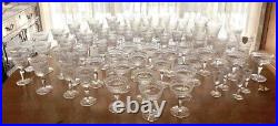 Rare Vintage Service 12 Plus ROYAL DOULTON Carlyle Crystal Glasses Stemware Lot