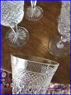 Rare Vintage Service 12 Plus ROYAL DOULTON Carlyle Crystal Glasses Stemware Lot