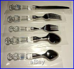 Rare Vintage Waterford Crystal Flatware Silverware 5 Pc Place Setting Ireland