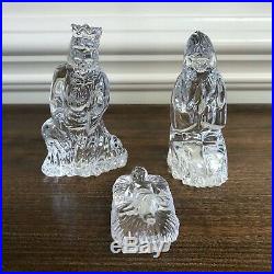 Rare Waterford Crystal Nativity Set Manger Scene 15 Pieces Signed Manger XMAS