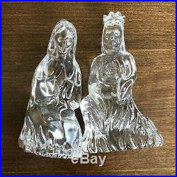 Rare Waterford Crystal Nativity Set Manger Scene 15 Pieces Signed Manger XMAS