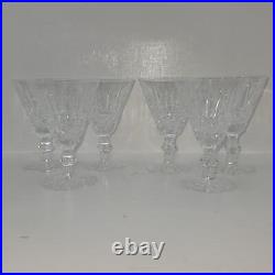 Retired Waterford Crystal Tramore Claret Wine Glass Set of 6 5-1/4 PLEASE READ