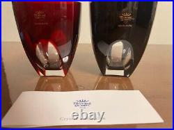 Richard Ginori Tumbler Set of 2 Red Black Crystal 24% Pbo With Box Glassware