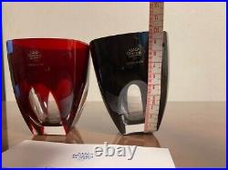 Richard Ginori Tumbler Set of 2 Red Black Crystal 24% Pbo With Box Glassware