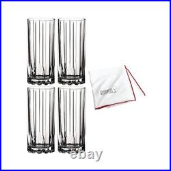 Riedel Drink Specific Glassware Highball Glass 10 oz Set of 4 with Cloth