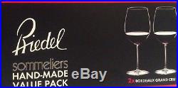 Riedel Mouth-Blown Sommeliers Set Of 2 Bordeaux Grand Cru Crystal Wine Glasses