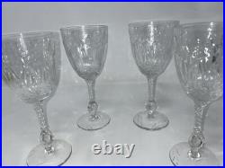 Rock Sharpe BURMA Crystal Water 8 Set Of 4 Wine Glass Set