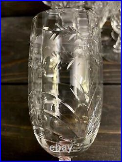 Rock Sharpe Baden Cut Crystal Iced Tea Glasses 7 Tall Holds 12oz Set Of 11