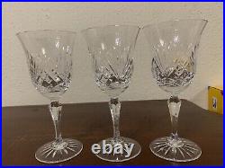 Rogaska Crystal Richmond 7.25 Wine Water Glasses Set Of 3