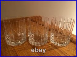 Rogaska Galleria Clear Crystal Lowball Double Old Fashioned Glasses VTG Set 3