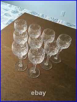 Rogaska Gallia Hock Wine Glasses-Set of 9